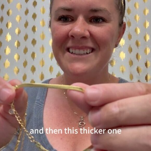 Adjustable Gold Plated Bracelet Minimalist Dainty Everyday Elegant Women's - Picture 8 of 8